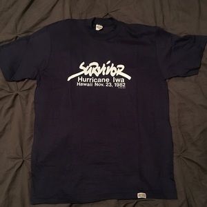 1982 Hurricane Iwa “survivor” shirt